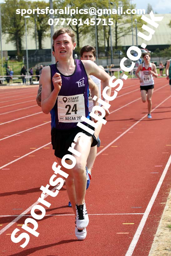 1500 metres, 2021 NECAA Middlesbrough Open Meting, Sunday, May 9th. Photo: David T. Hewitson/Sports for All Pics